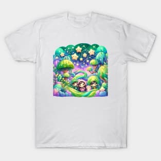 Enchanted Forest Starry Night Cute Tee T-Shirt